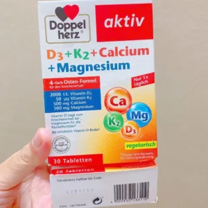 Viên uống Doppelherz D3 + K2 + Canxi + Magiê - Hộp 30 viên