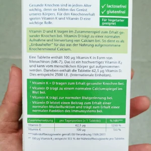 Viên uống Doppelherz Vitamin K2 + D3 2500 I.E., 30 viên