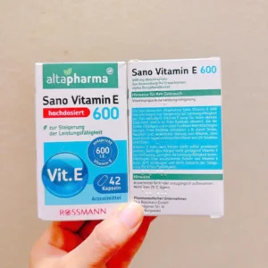 Viên uống bổ sung Vitamin E Altapharma Sano 42 viên của Đức Viên uống Vitamin E 600 Altapharma từ thực vật