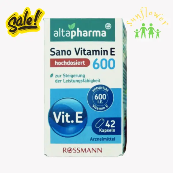 Viên uống bổ sung Vitamin E Altapharma Sano 42 viên của Đức Viên uống bổ sung Vitamin E Altapharma Sano 42 viên của Đức