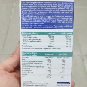 Viên uống dầu nhuyễn thể Altapharma Premium Omega-3 Krillol 1500 hộp 60 viên