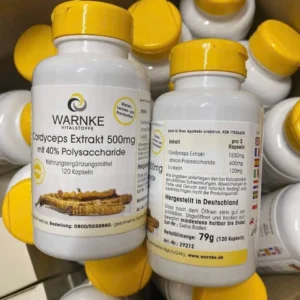 Đông trùng hạ thảo Warnke Cordyceps Extrakt 500mg, 120 viên nang
