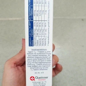 Viên uống Doppelherz Magnesium 400 +B1+B6+B12+Folsäure 30 viên của Đức VIÊN NÉN BỔ SUNG MAGNESIUM + B1, B6, B12 + Folsaure (Axit folic)