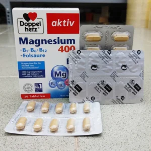 Viên Uống Doppelherz Magnesium 400 B1 B6 B12 Axit Folic 30 viên