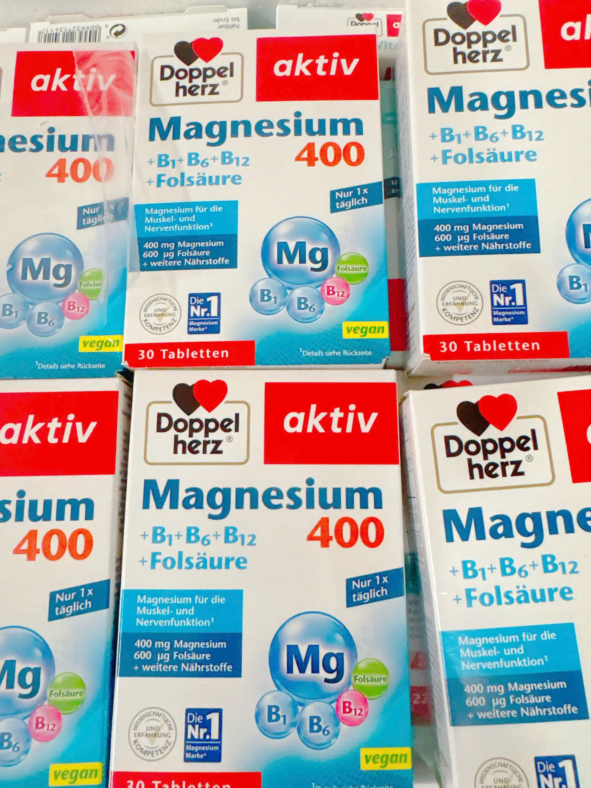 Viên uống Doppelherz Magnesium 400 +B1+B6+B12+Folsäure 30 viên của Đức Viên uống Doppelherz Magnesium 400 + B1 + B6 + B12 + Folsäure