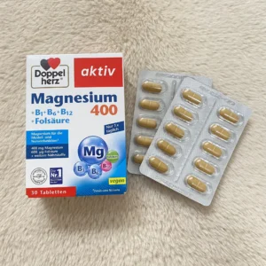 Viên uống Doppelherz Magnesium 400 +B1+B6+B12+Folsäure 30 viên của Đức Viên uống Magie 400mg + B1 B6 B12 Folsäure Đức