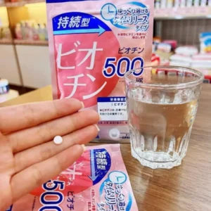 Viên uống hỗ trợ mọc tóc Biotin DHC Sustained Release Biotin 500mcg µg 60 viên