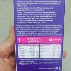 Vitamin tổng hợp cho mẹ bầu Femibion 0 Babyplanung 56 viên của Đức