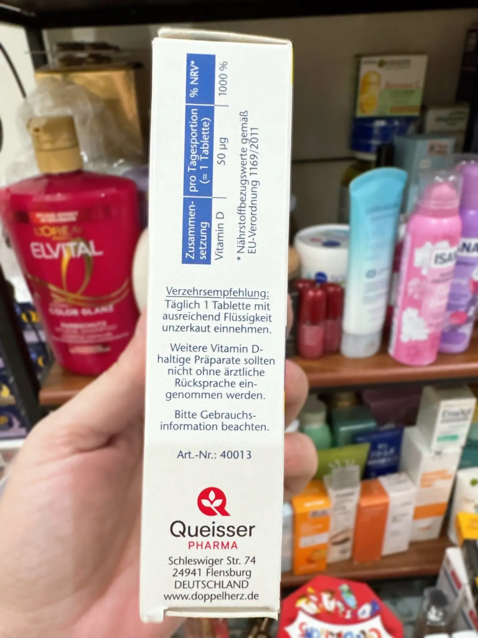 Viên uống Vitamin D3 Doppelherz Aktiv 2000 IE 50 viên của Đức DOPPELHERZ Vitamin D3 2000 I.E. Tabletten 50 St