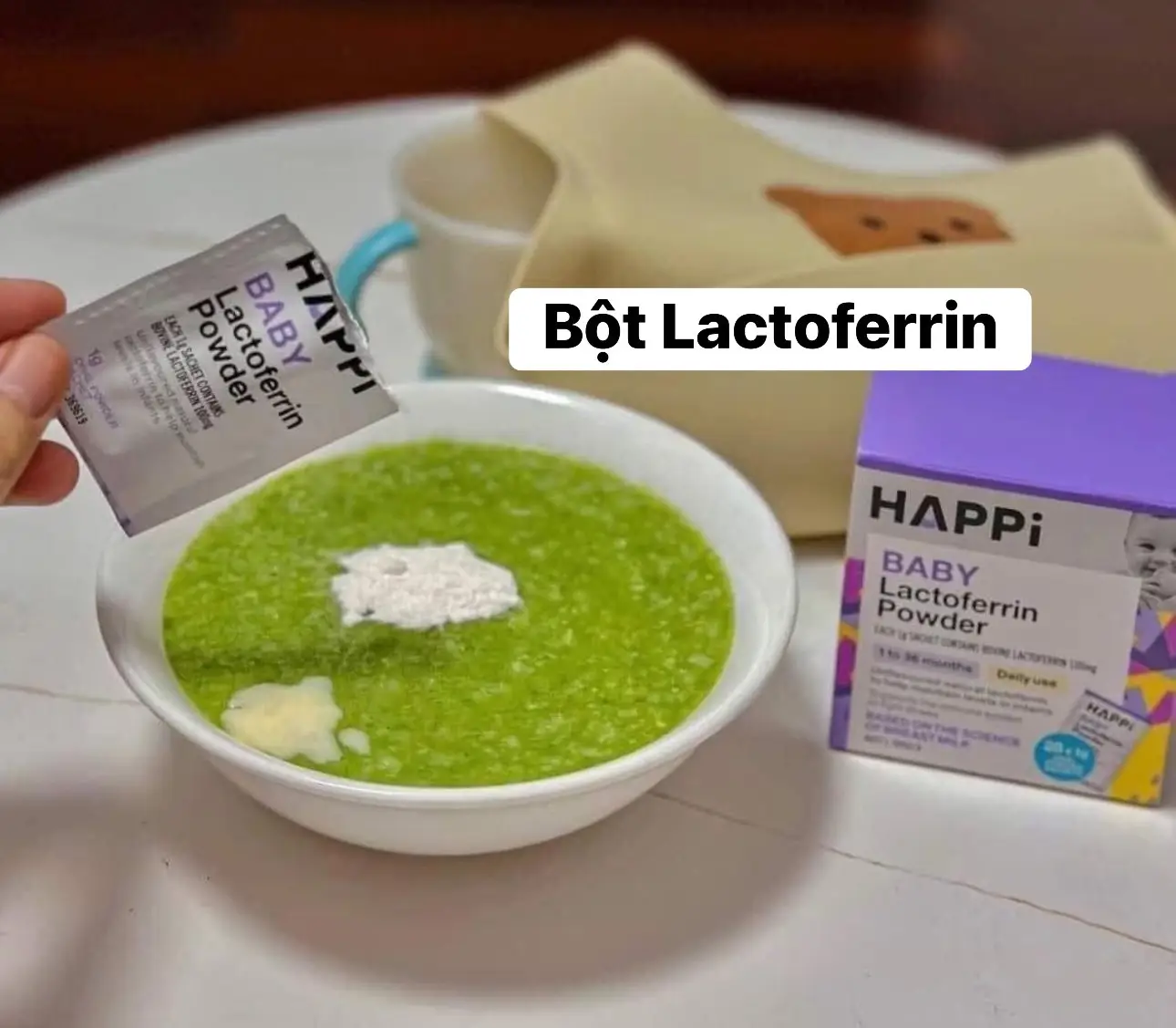 Men bột Happi Baby Lactoferrin Power 28 gói của Úc HAPPI - 1M+BỘT TĂNG ĐỀ KHÁNG LACTOFERRIN POWDER BABY