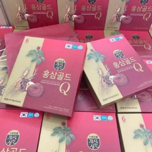 Hộp nước hồng sâm nhung hươu linh chi Gold Q Hàn Quốc (Hộp 30 gói x 50ml)