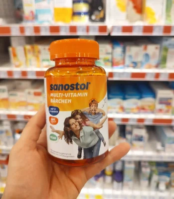 Kẹo dẻo gấu Sanostol bổ sung vitamin cho trẻ em 60 viên