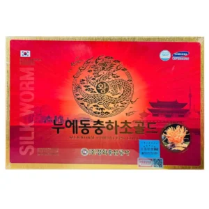 Nước Đông Trùng Hạ Thảo GOLD KING Hàn Quốc Hộp Gỗ Vàng 60 Gói