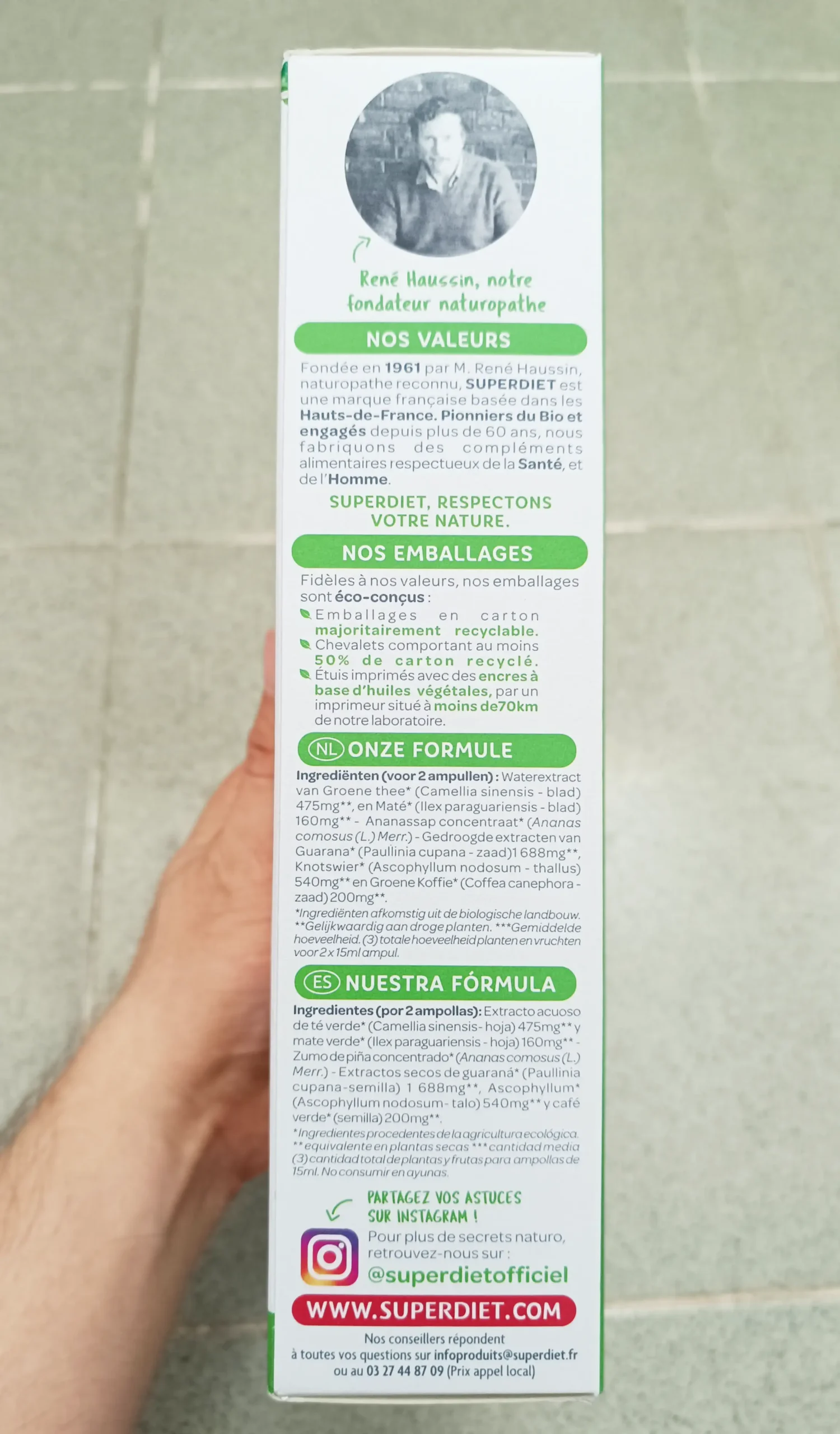 Nước uống giảm cân Superdiet Actimincyl Bio 20 ống của Pháp Nước uống Superdiet Actimincyl Bio 20 ống đốt mỡ, giảm cân của Pháp
