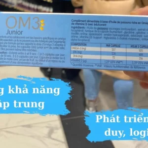 OM3 Junior 45 viên Pháp bổ sung Omega 3 vitamin D