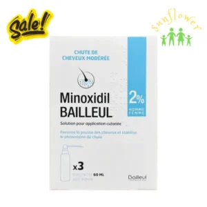 Thuốc Minoxidil 2% kích thích mọc tóc hộp 3 lọ của Pháp