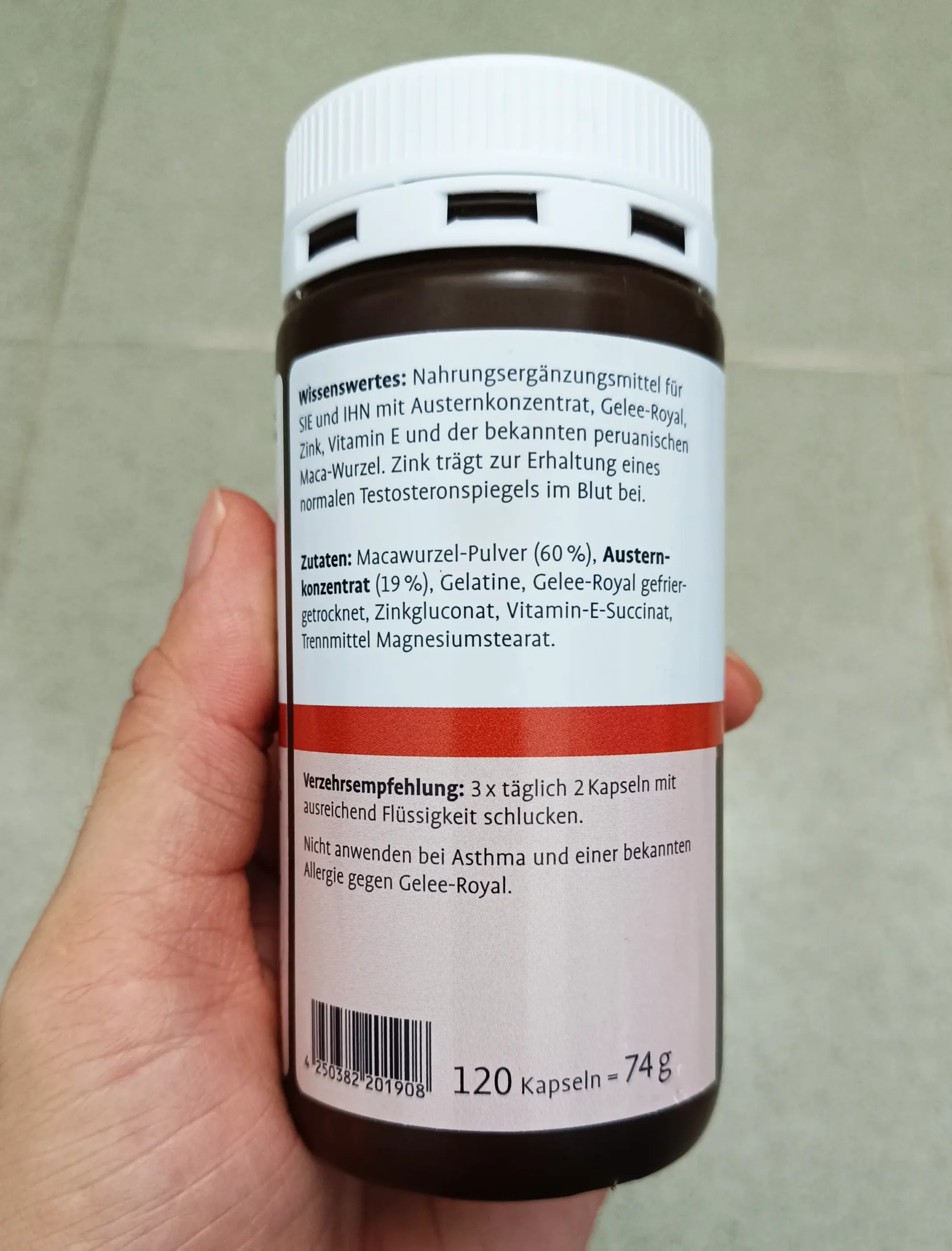 Viên uống tinh chất hàu Austern Maca Sanct Bernhard 120 viên của Đức Tinh chất hàu Sanct Bernhard Austern Maca Aktiv Kapseln 120 viên của Đức