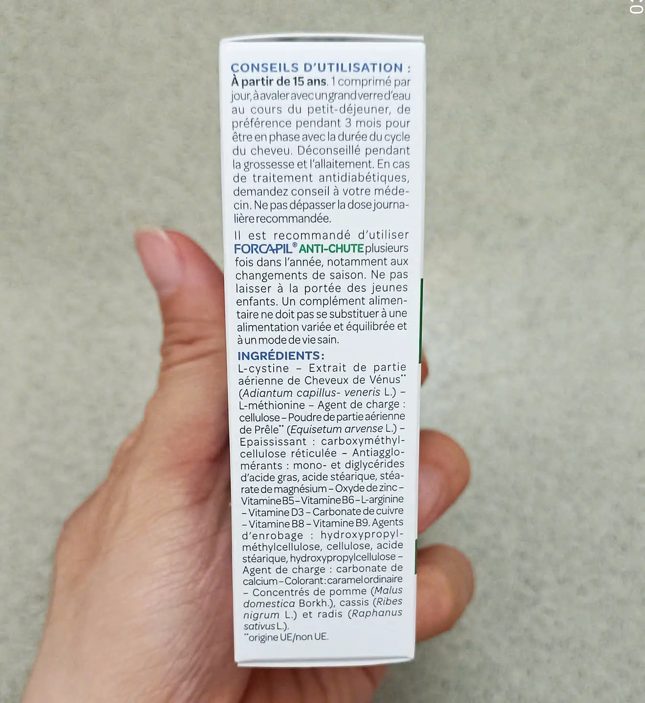 Viên uống mọc tóc Arkopharma Forcapil Anti-Chute 30 viên của Pháp Viên Uống Arkopharma Forcapil Anti Chute (30 Viên) - Hỗ Trợ Giảm Rụng Tóc