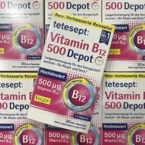 Viên uống Tetesept Vitamin B12 500 Depot 30 viên của Đức Viên Uống Tetesept Vitamin B12 liều cao Depot 500 30 viên