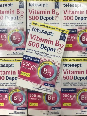 Viên Uống Tetesept Vitamin B12 liều cao Depot 500 30 viên