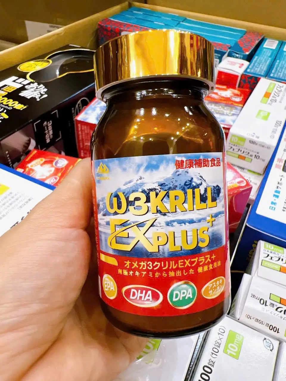 Dầu nhuyễn thể Omega 3 Krill EX Plus Yoshikawa 80 viên của Nhật Bản Viên dầu nhuyễn thể ω3 krill EXPlus+ Yoshikawa 80 viên