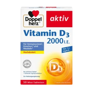 Viên uống Doppelherz Vitamin D3 2000 I.E., 50 viên