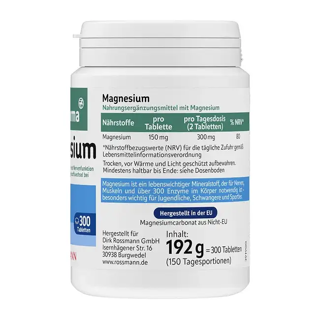 Viên uống Altapharma Magnesium 300 viên của Đức Viên uống bổ sung Magie, 300 viên - altapharma Magnesium