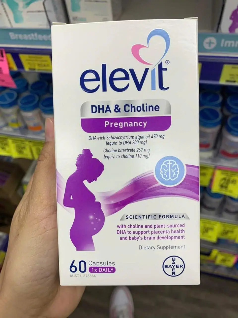 Viên uống Elevit DHA & Choline Pregnancy 60 viên của Úc Vitamin Elevit DHA & Choline Pregnancy (60 viên)