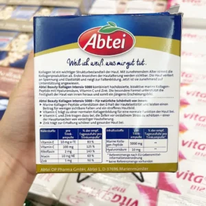 Collagen Abtei Beauty Kollagen Intensiv 5000 hộp 10 ống x 25ml của Đức Abtei Beauty Kollagen Intensiv 5000 Trinkampullen 10 x 25ml