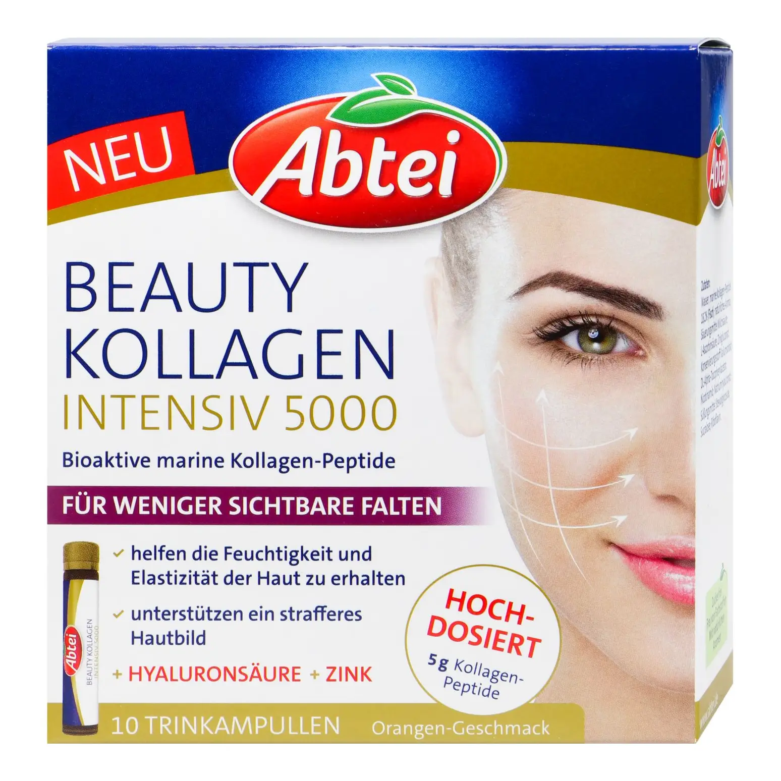 Collagen Abtei Beauty Kollagen Intensiv 5000 hộp 10 ống x 25ml của Đức Collagen uống Abtei Beauty Kollagen Intensiv 5000 hộp 10 ống