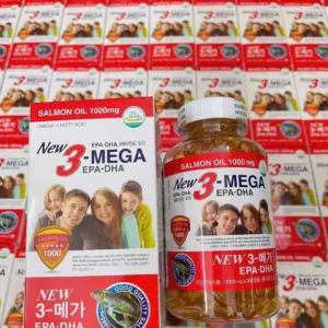 Dầu cá hồi New 3 Mega Salmon Oil 1000mg 300 viên của Hàn Quốc Dầu Cá Omega 3 Hàn Quốc New 3 Mega EPA DHA 1000mg 300 Viên