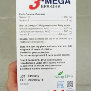 Dầu cá hồi New 3 Mega Salmon Oil 1000mg 300 viên của Hàn Quốc Dầu cá hồi New 3 Mega Salmon Oil 1000mg Hàn Quốc 300 viên