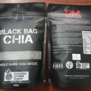 Hạt chia đen Úc 500g Black Bag Hạt Chia Đen Organic 500g- Úc