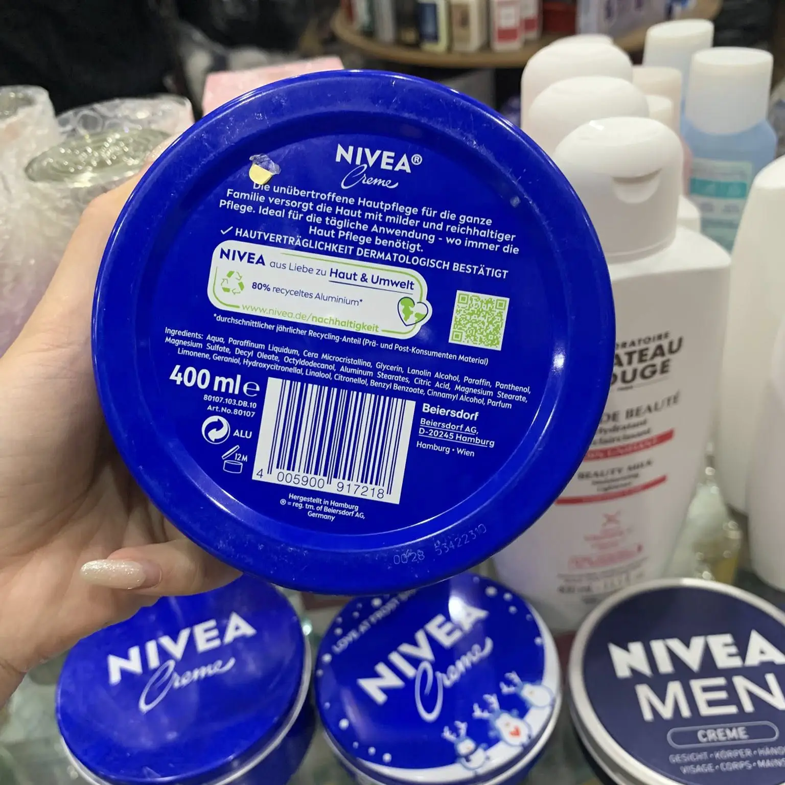 Kem dưỡng Nivea Creme 400ml của Đức KEM DƯỠNG ẨM TOÀN THÂN NIVEA CREME 400ml