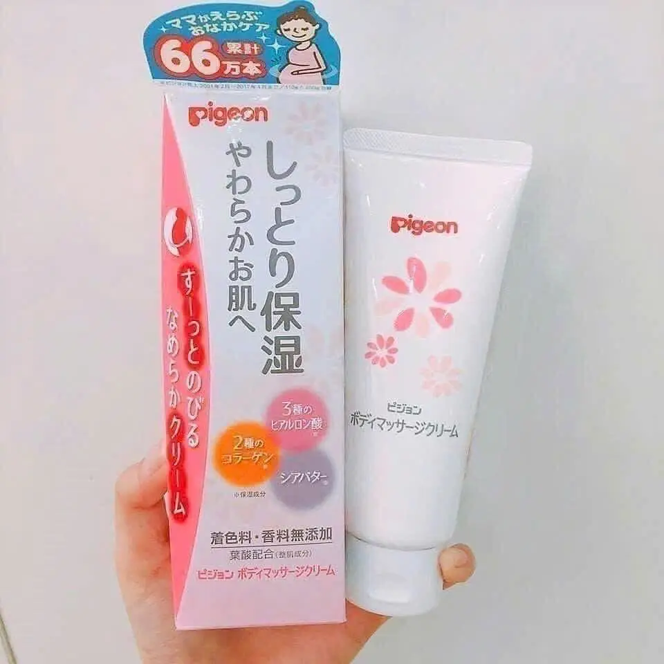 Kem chống rạn da Pigeon 110g dùng trước sinh của Nhật Bản Kem chống rạn da Pigeon màu hồng dành cho trước sinh -110g