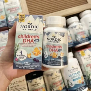 Viên nhai Nordic Naturals Children's DHA Xtra 90 viên của Mỹ Nordic Naturals Kids DHA Omega 3 636mg Softgel 90 viên