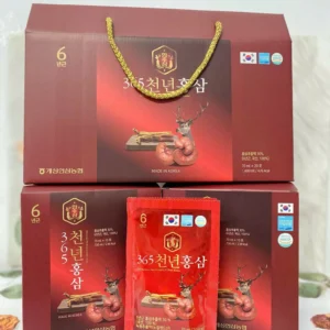 Nước hồng sâm linh chi nhung hươu 365 Hàn Quốc hộp 20 gói