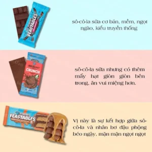 Socola Mr Beast Feastables túi 70 gói 909g của Mỹ Socola Mr Beast 909g