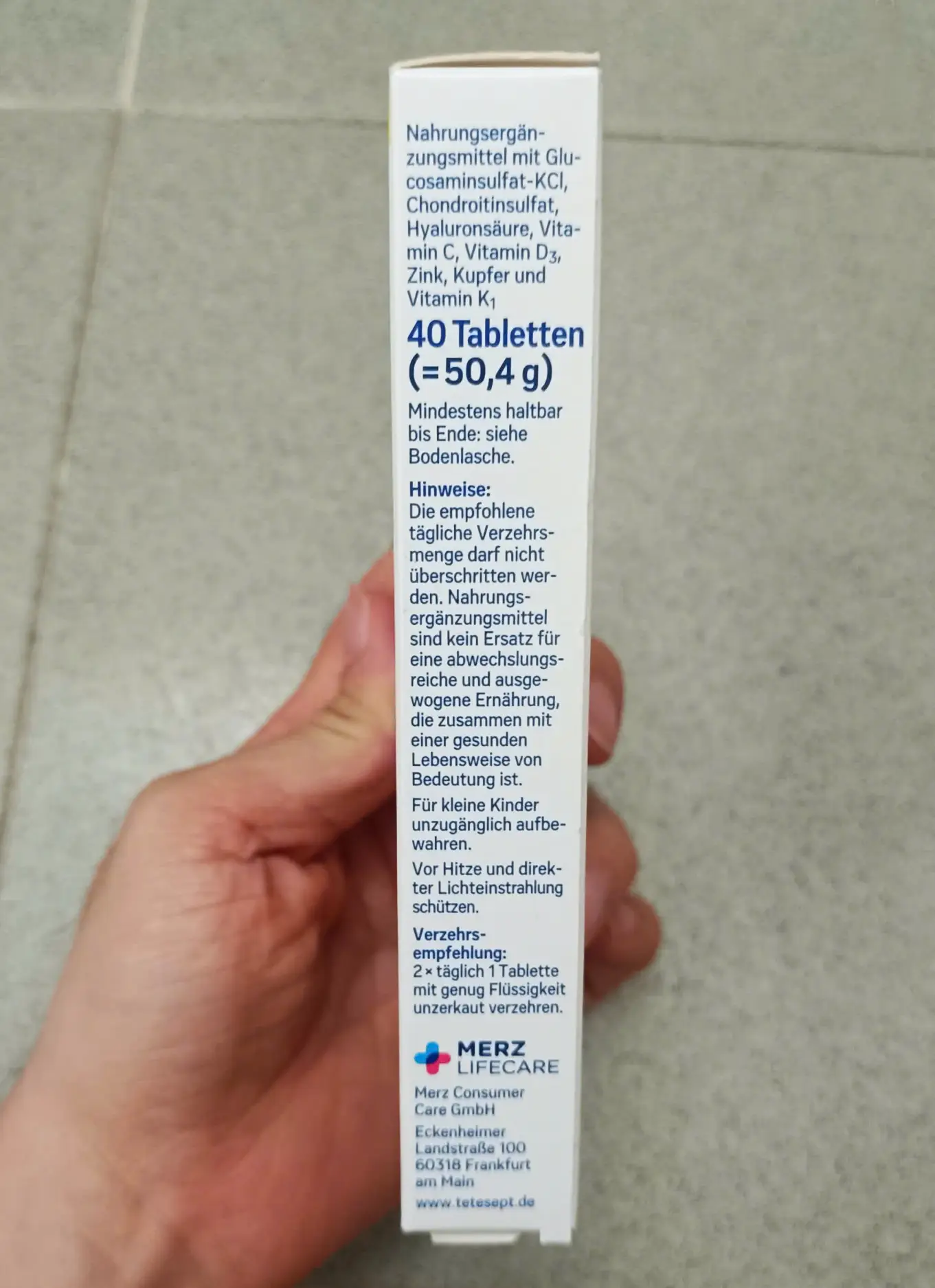 Viên uống Tetesept Glucosamin 1650 + Hyaluron + Chondroitin 40 viên của Đức Thuốc Bổ Xương Khớp Tetesept Glucosamin 1650, 40 viên của Đức
