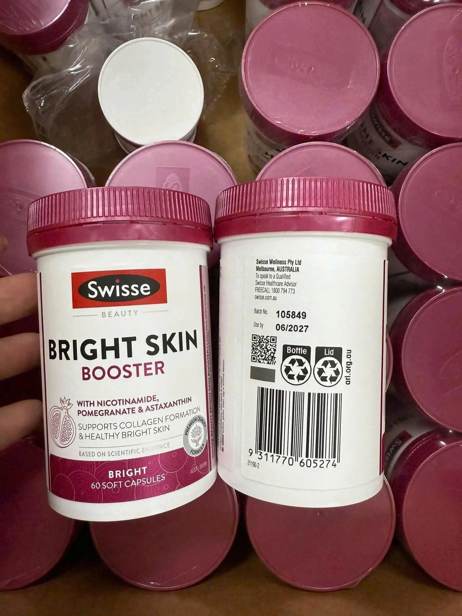 Viên uống trắng da Swisse Bright Skin Booster 60 viên của Úc VIÊN UỐNG HỖ TRỢ TRẮNG DA SWISSE BEAUTY BRIGHT SKIN 60 VIÊN CỦA ÚC