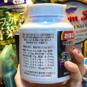 Viên nhai kẽm Orihiro Zinc 180 viên của Nhật Bản Viên nhai Orihiro Most Chewable Zinc 180 viên