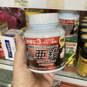 Viên nhai kẽm Orihiro Zinc 180 viên của Nhật Bản Viên nhai bổ sung Kẽm Orihiro Most Chewable 180 viên vị nho