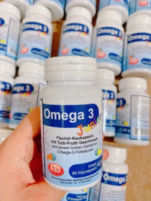Viên nhai dầu cá Berco Omega 3 Junior bổ sung DHA, EPA