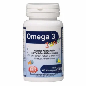 Viên nhai dầu cá Berco Omega 3 Junior bổ sung DHA, EPA cho trẻ em và người lớn, 60 viên