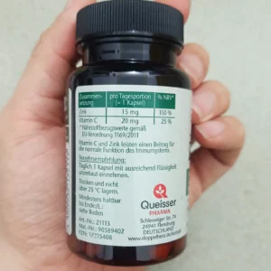 Viên uống thuần chay Doppelherz Zink + C 60 viên của Đức Viên uống Doppelherz Zink + C 60 viên thuần chay