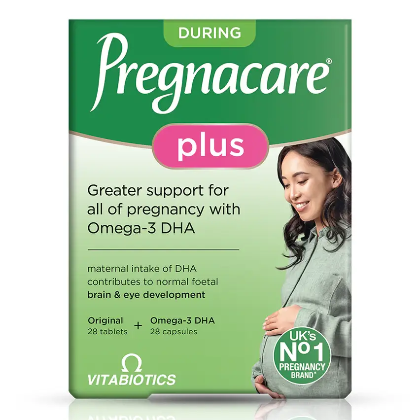 Viên uống Pregnacare Plus Omega 3 hộp 56 viên của Anh Viên uống Pregnacare Plus Omega-3 Vitabiotics cho bà bầu