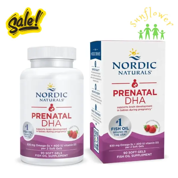 DHA cho bà bầu Nordic Naturals Prenatal DHA 90 viên vị dâu của Mỹ DHA cho bà bầu Nordic Naturals Prenatal DHA 90 viên của Mỹ