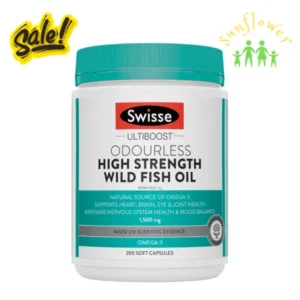 Dầu cá Swisse High Strength Wild Fish Oil 1500mg 200 viên của Úc