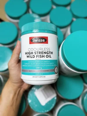 Dầu cá Swisse High Strength Wild Fish Oil 1500mg 200 viên của Úc Dầu cá Swisse Odourless High Strength Wild Fish Oil 1500mg 200 viên