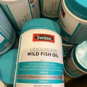 Dầu cá Swisse Ultiboost Odourless Wild Fish Oil 1000mg Úc 400 viên